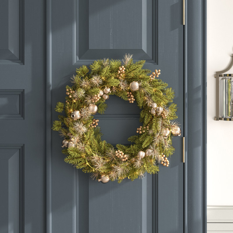 Mercury Row® Faux Lighted Wreath & Reviews Wayfair